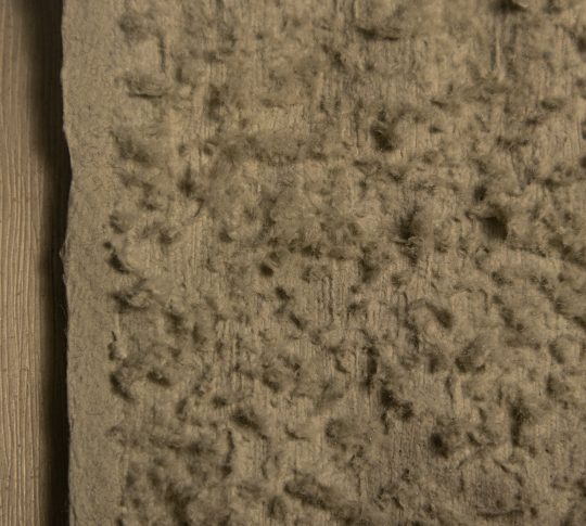 Textured pale surface by Jiyoon Lee in respect to work in progress event, 2025.